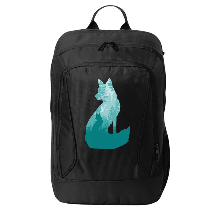 Fox Silhouette In The Forest Animal Hunter Hunting City Backpack