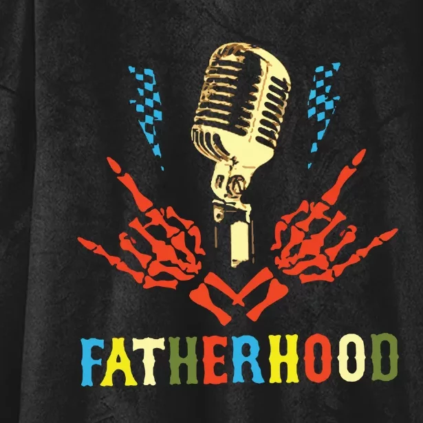 Fatherhood Sometimes I Rock It Sometimes It Rocks Me Hooded Wearable Blanket