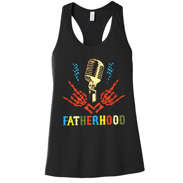 Fatherhood Sometimes I Rock It Sometimes It Rocks Me Women's Racerback Tank