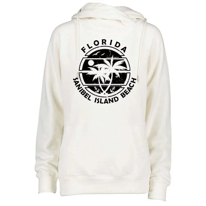 Florida Sanibel Island Beach Womens Funnel Neck Pullover Hood