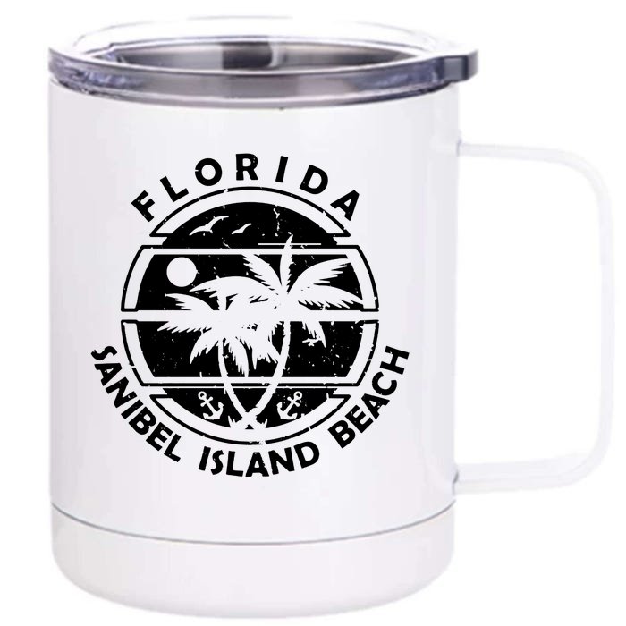 Florida Sanibel Island Beach Front & Back 12oz Stainless Steel Tumbler Cup