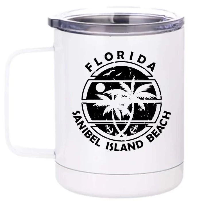 Florida Sanibel Island Beach Front & Back 12oz Stainless Steel Tumbler Cup