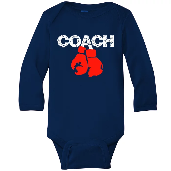 Funny Sport Instructor and Player Gift Funny Boxing Coach Baby Long Sleeve Bodysuit