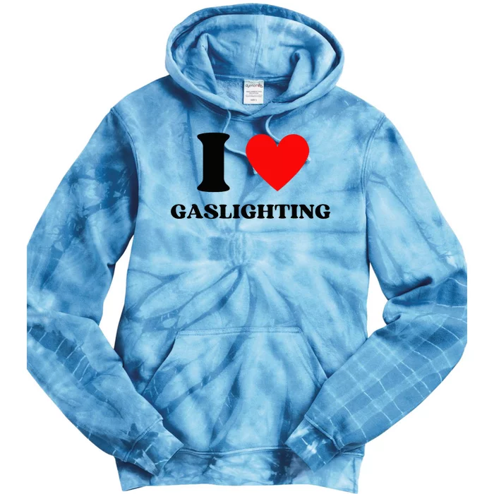 Funny Saying I Love Gaslighting Trendy Heart Shape Tie Dye Hoodie