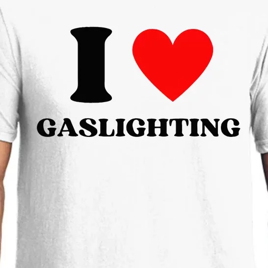 Funny Saying I Love Gaslighting Trendy Heart Shape Pajama Set