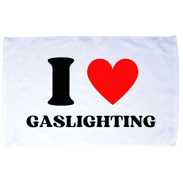 Funny Saying I Love Gaslighting Trendy Heart Shape Microfiber Hand Towel