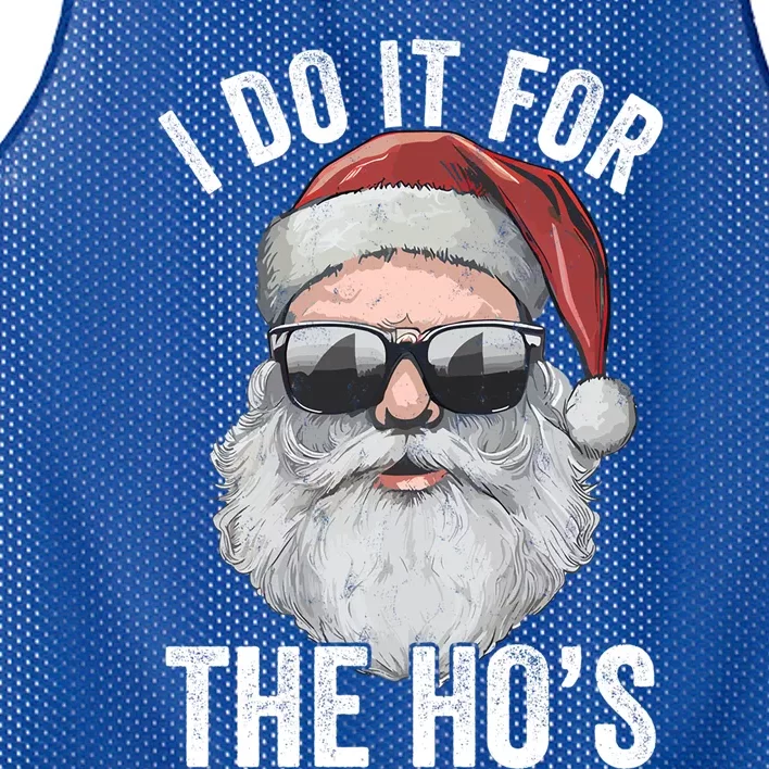 Funny Santa I Do It For The Merry Christmas Gift Mesh Reversible Basketball Jersey Tank