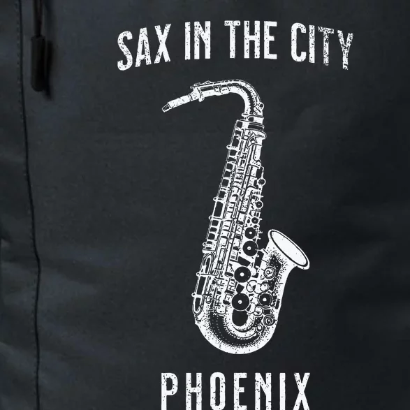 Funny Sax In The City Phoenix Jazz Music Sax Player Design Daily Commute Backpack