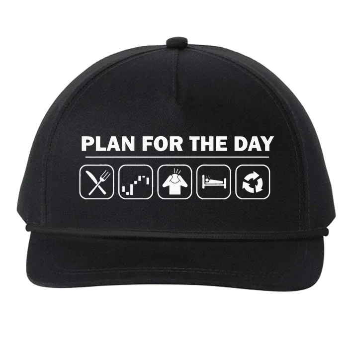 Funny Stock Investing Plan For The Day Crypto Trading Holder Snapback Five-Panel Rope Hat