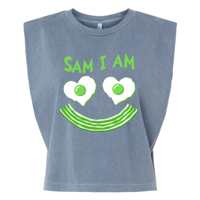 Funny Sam I Am Reading Fan Book Lover Garment-Dyed Women's Muscle Tee