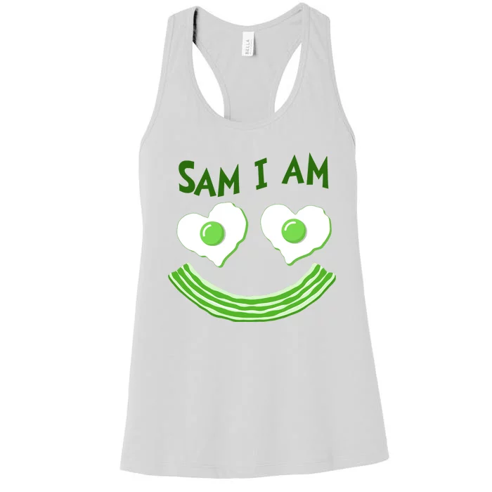 Funny Sam I Am Reading Fan Book Lover Women's Racerback Tank