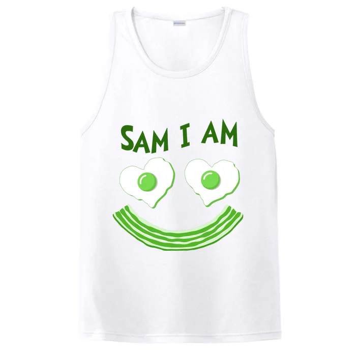 Funny Sam I Am Reading Fan Book Lover Performance Tank