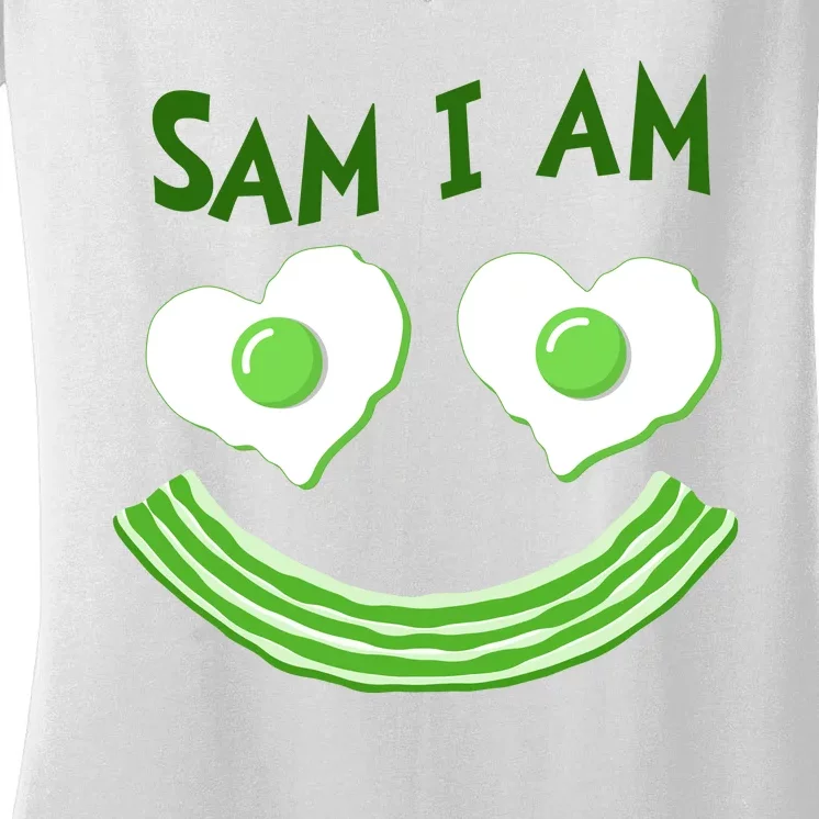 Funny Sam I Am Reading Fan Book Lover Women's V-Neck T-Shirt