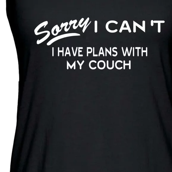 Funny Sorry I Can't I Have Plans with My COUCH Ladies Essential Flowy Tank