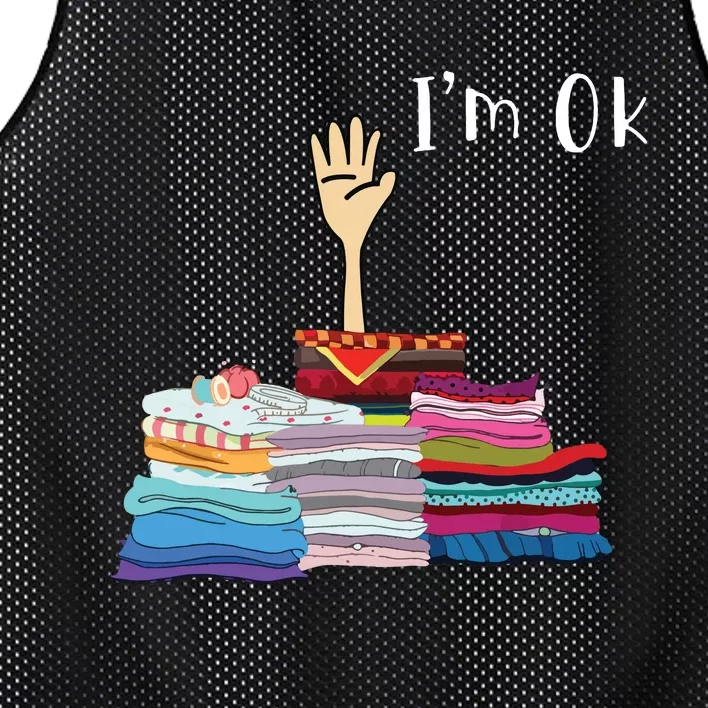 Funny Sewing Im Ok Hand Sewing Lovers Gift Mesh Reversible Basketball Jersey Tank