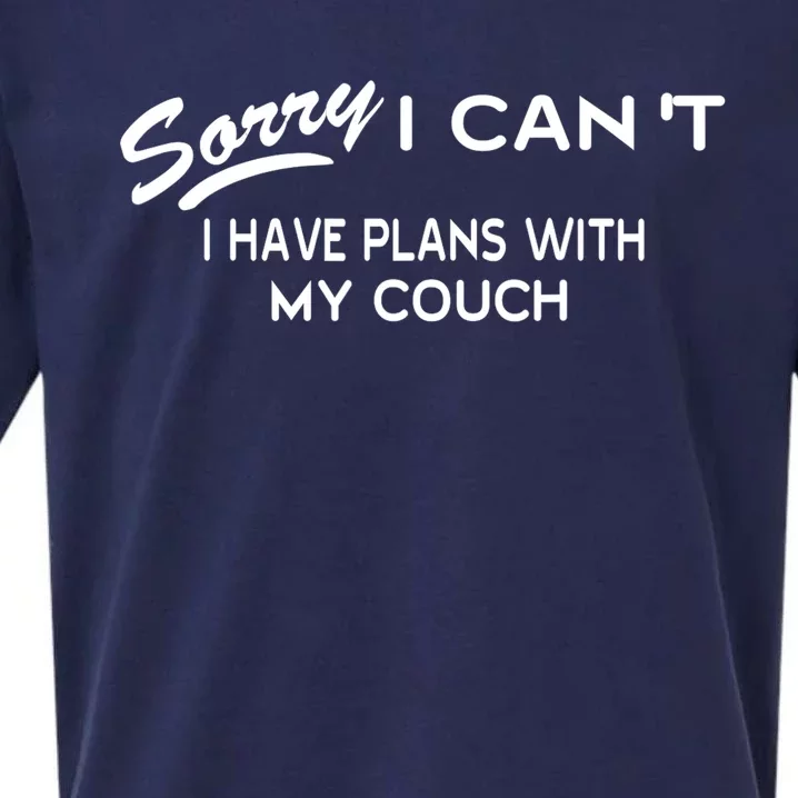 Funny Sorry I Cant I Have Plans With My COUCH Sueded Cloud Jersey T-Shirt