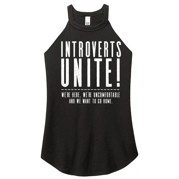 Funny Sarcastic Introvert Introverts Unite! Women’s Perfect Tri Rocker Tank