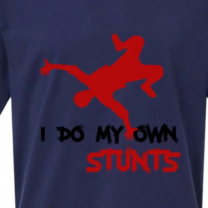 Funny Ski I Do My Own Stunts Skiing Gifts For Men & Women Sueded Cloud Jersey T-Shirt