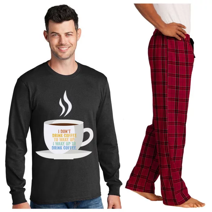 Funny Sarcastic Ideas For Drink Coffee Gift Long Sleeve Pajama Set