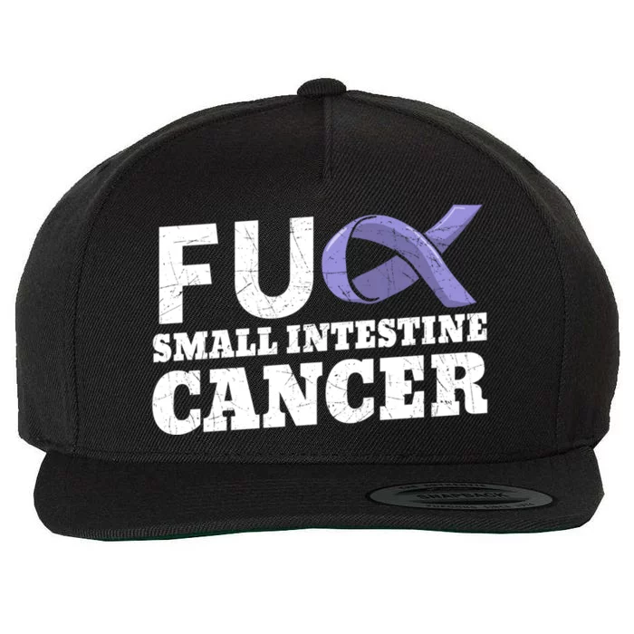 Fuck Small Intestine Cancer Bowel Cancer Awareness Duodenal Cute Gift Wool Snapback Cap