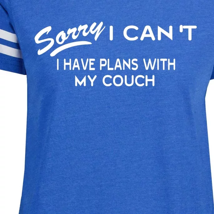 Funny Sorry I Cant I Have Plans With My COUCH Enza Ladies Jersey Football T-Shirt