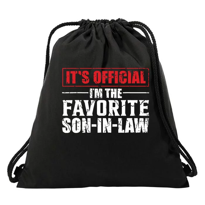 Funny Son In Law Im The Favorite Son In Law Drawstring Bag