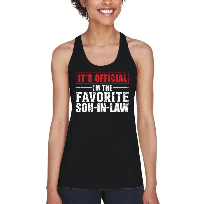 Funny Son In Law Im The Favorite Son In Law Women's Racerback Tank