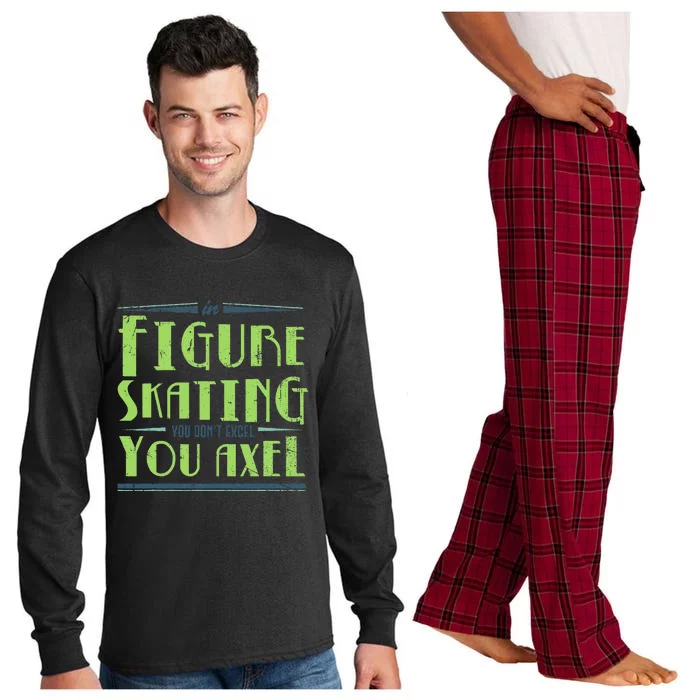 Figure Skater Ice Skates  Ice Rink Figure Skating Long Sleeve Pajama Set