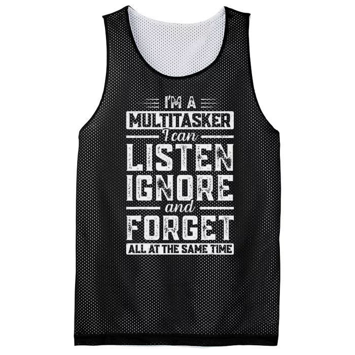 Funny Sarcastic IM A Multitasker Funny Saying Mesh Reversible Basketball Jersey Tank