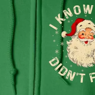 Funny Santa I Know You DidnT Floss Dentist Dental Christmas Full Zip Hoodie