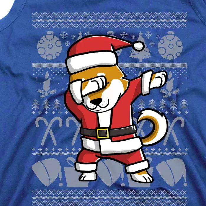 Funny Shiba Inu Dabbing Dog Dab Ugly Christmas Cool Gift Tank Top