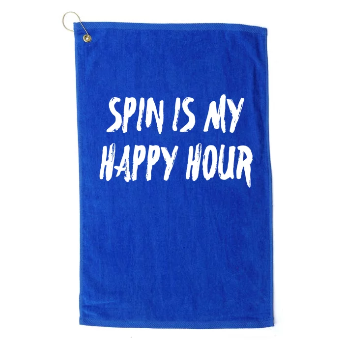 Funny Spin Is My Happy Hour Cardio Fitness Gift Cute Gift Platinum Collection Golf Towel