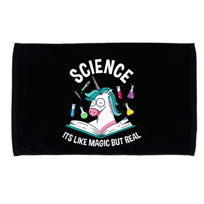 Funny Science Is Like Magic But Real Unicorn Funny Science Microfiber Hand Towel