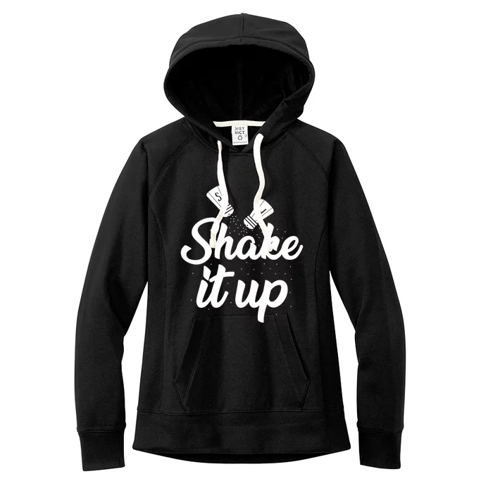 Funny Shaking It Up Pepper Salt Cooking Dinner Food Kitchen Cute Gift Women's Fleece Hoodie