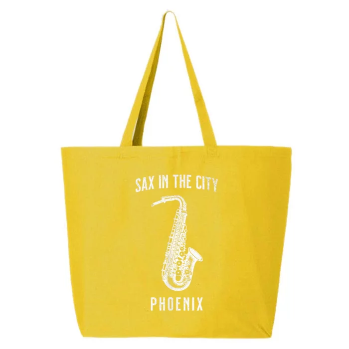 Funny Sax In The City Phoenix Jazz Music Sax Player Design 25L Jumbo Tote