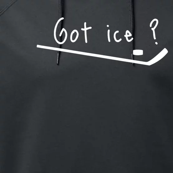 Funny Sticks Ice Hockey Player Gift Performance Fleece Hoodie