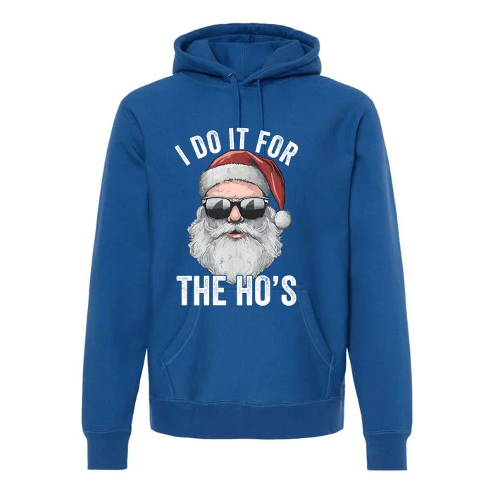 Funny Santa I Do It For The Merry Christmas Gift Premium Hoodie