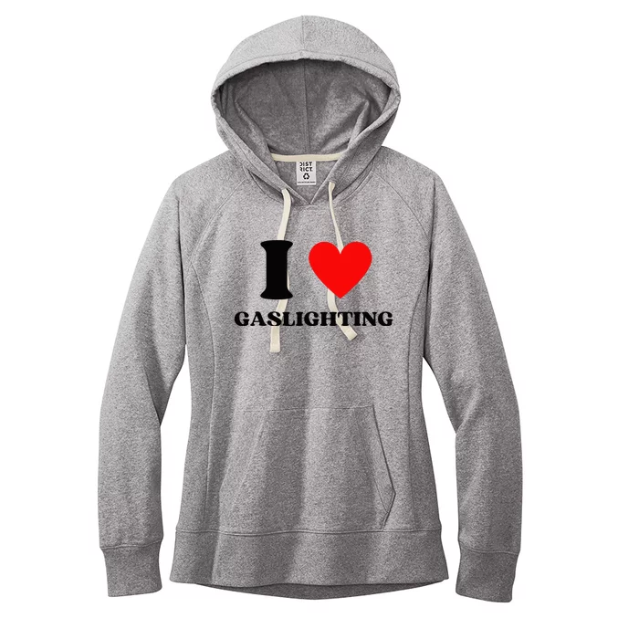 Funny Saying I Love Gaslighting Trendy Heart Shape Women's Fleece Hoodie