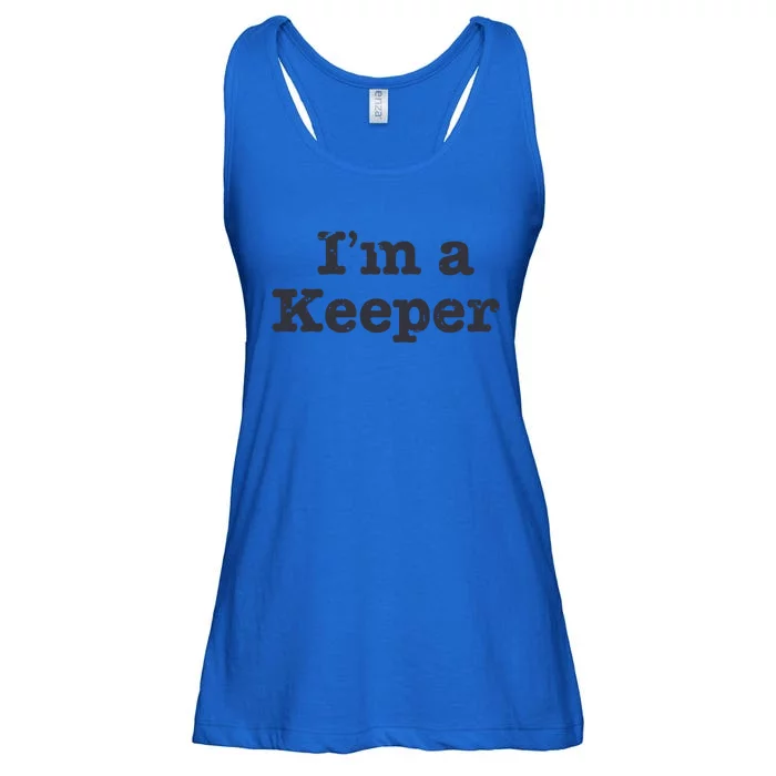 Funny Soccer I'm A Keeper Vintage Distressed Meaningful Gift Funny Gift Ladies Essential Flowy Tank