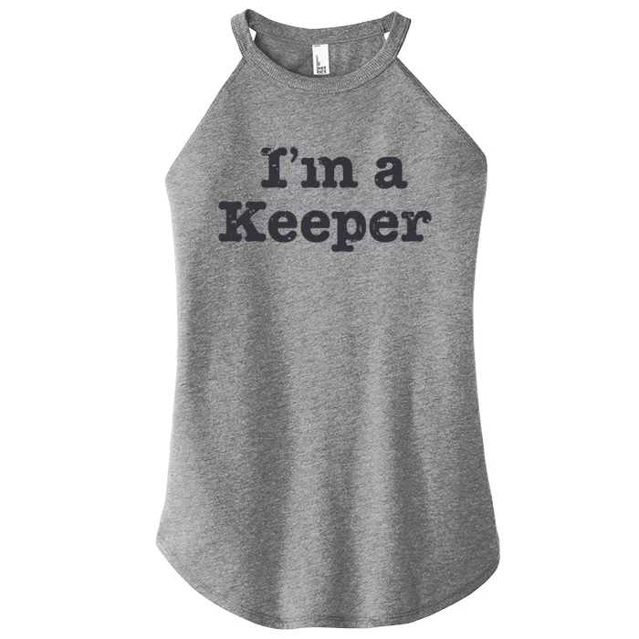 Funny Soccer I'm A Keeper Vintage Distressed Meaningful Gift Funny Gift Women’s Perfect Tri Rocker Tank