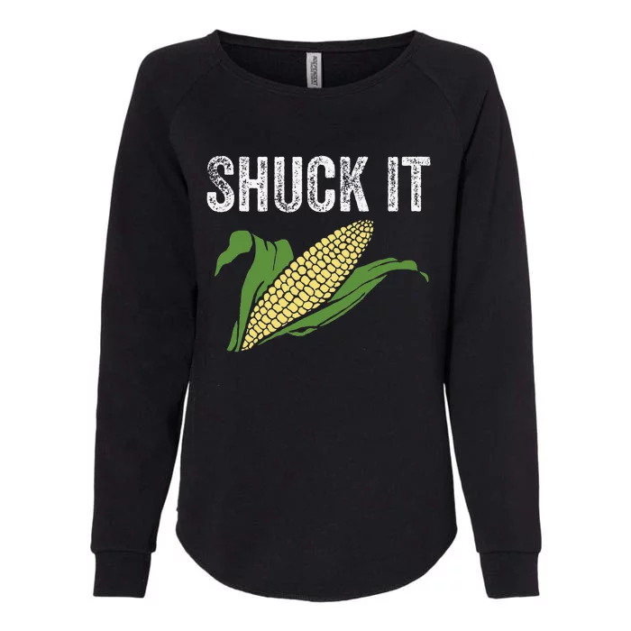 Funny Shuck It Corn Lover Farmer Market Festival Farming Womens California Wash Sweatshirt