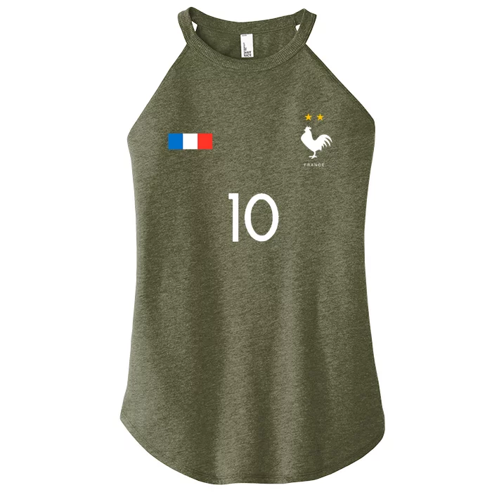 France Soccer Jersey France 10 Soccer Football Fan Women’s Perfect Tri Rocker Tank