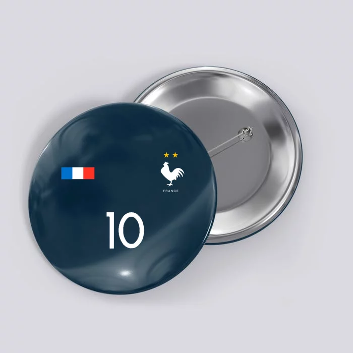 France Soccer Jersey France 10 Soccer Football Fan Button