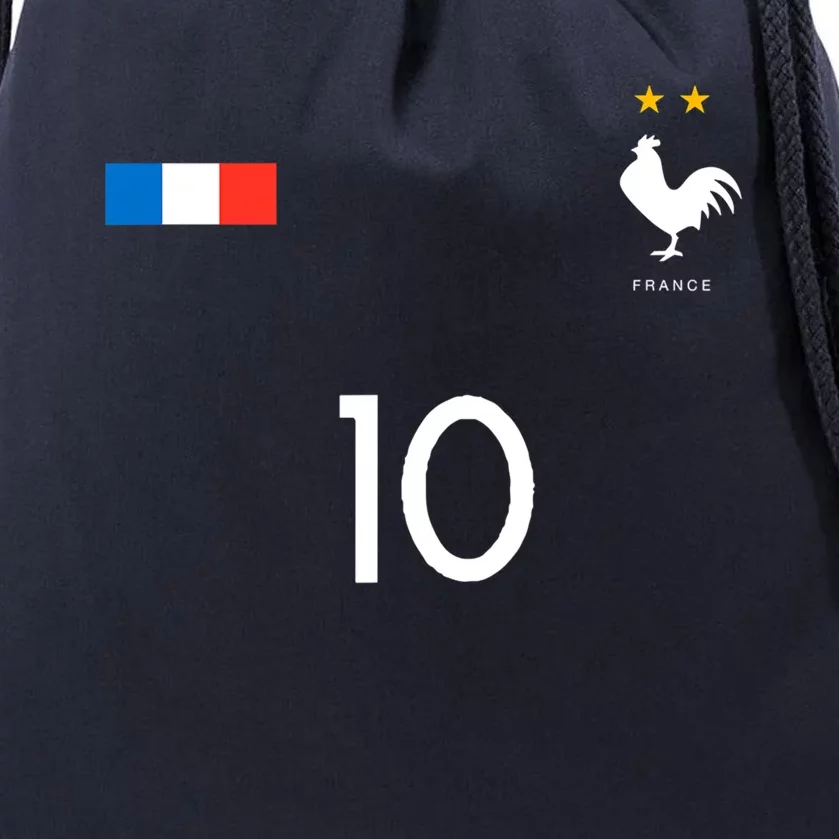 France Soccer Jersey France 10 Soccer Football Fan Drawstring Bag