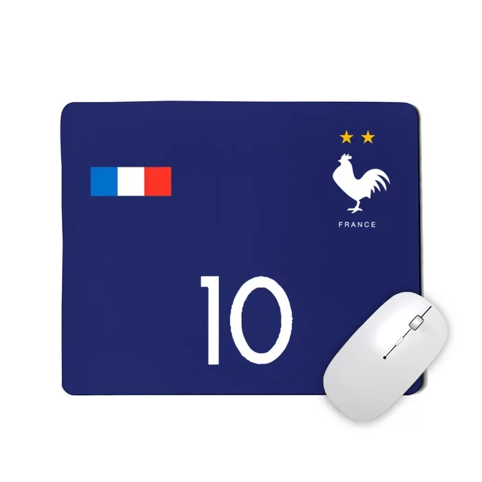 France Soccer Jersey France 10 Soccer Football Fan Mousepad