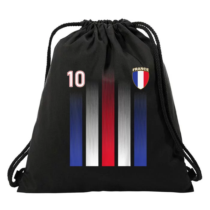 France Soccer Jersey France 10 Soccer Football Fan Drawstring Bag