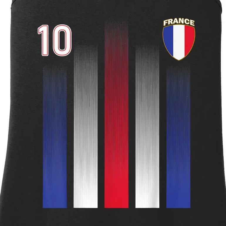 France Soccer Jersey France 10 Soccer Football Fan Ladies Essential Tank