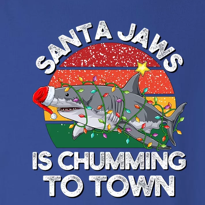 Funny Santa Jaws Shark Christmas Lights Sharkmas Xmas Retro Great Gift Toddler Long Sleeve Shirt