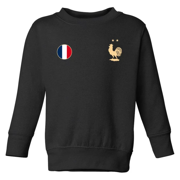 France Soccer Jersey Football Roosters Flag Toddler Sweatshirt