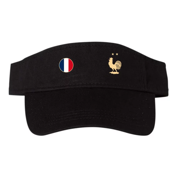 France Soccer Jersey Football Roosters Flag Valucap Bio-Washed Visor